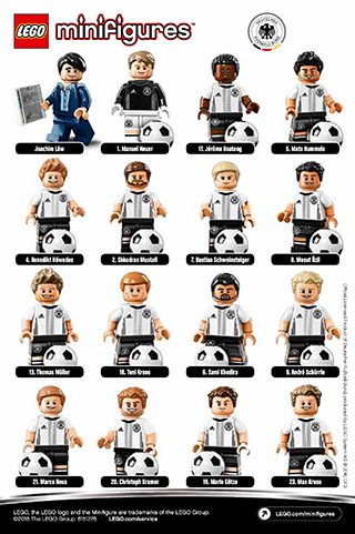 LEGO Minifigures 71014 Allemand Coupe du monde équipe de football Allemagne Shkodran Mustafi