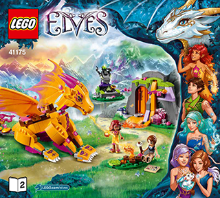 LEGO Elves Fire Dragon's Lava Cave 41175 NEW