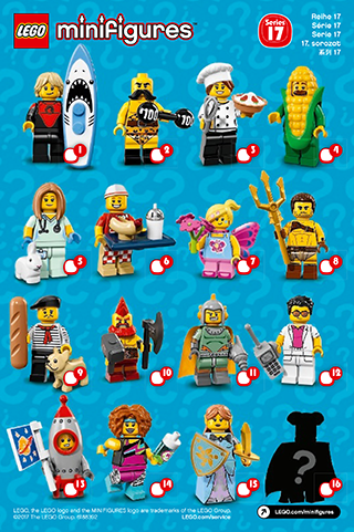 17 LEGO-Minifigures Serie x 1 GRISSINO per le parti francese intenditore 