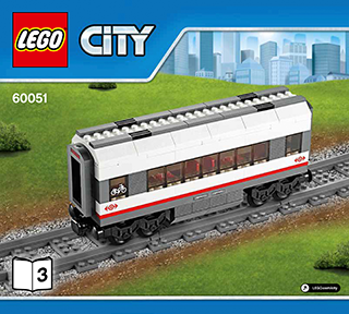 LEGO City Treno Passeggeri 60051 Vagone passeggeri MOC 