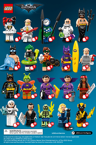 As minifiguras do filme LEGO Batman são incríveis, adoráveis e fofas