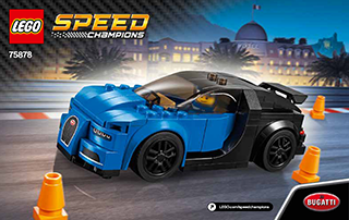 LEGO 75878 Speed Champions Bugatti Chiron mit Cockpit Race N4/17