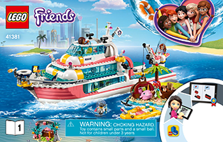 Kollisionskursus Seaside lungebetændelse Rescue Mission Boat 41381 - - LEGO.com for kids