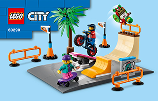 LEGO City 60290 pas cher, Le skatepark