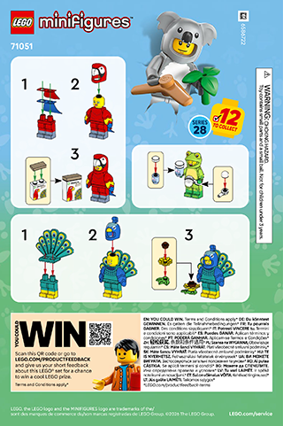 乐高小人仔动物系列 28 6件包说明书