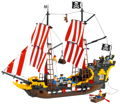 Segel Set kompatibel mit LEGO® Schiff 6285 10040 Black Seas Barracuda-Blau-Weiß 