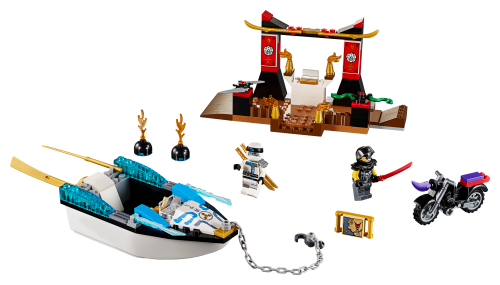 Zane e l'inseguimento della barca Ninja — set LEGO 10755