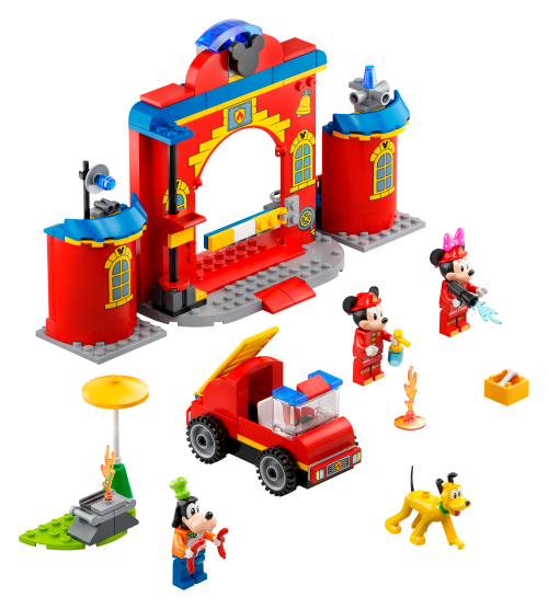 Mickey & Friends Fire Engine & Station — LEGO set 10776