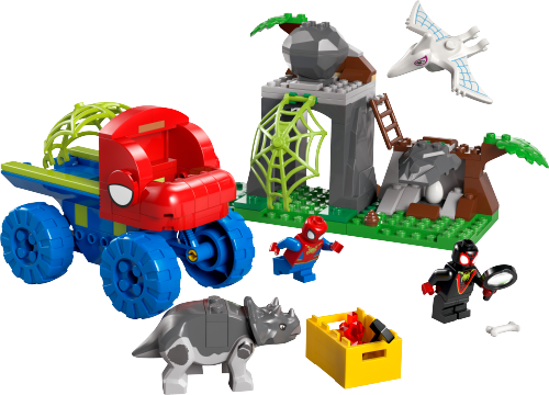 Team Spidey: salvataggio su dino-ruspa — set LEGO 11199