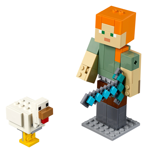 Maxi-figure di Alex con gallina — set LEGO 21149