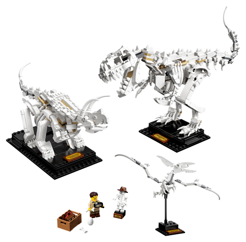 PDF Anleitung Instruction MOC Dinosaurier Skelett T Rex aus Lego Steinen 