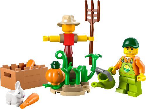 Giardino e Spaventapasseri della fattoria — set LEGO 30590