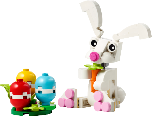 Coniglio di Pasqua con uova colorate — set LEGO 30668