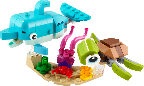 Delfino e tartaruga — set LEGO 31128