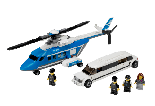 Helicopter and Limousine — LEGO set 3222