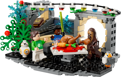 Diorama festivo Millennium Falcon — set LEGO 40658