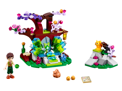 Lego Elves Farran And The Crystal Hollow 41076 NSIB Box crushed on right side.