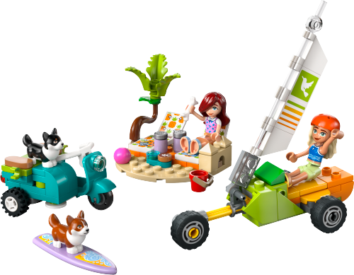 Avventure canine su windskate e sidecar — set LEGO 42641
