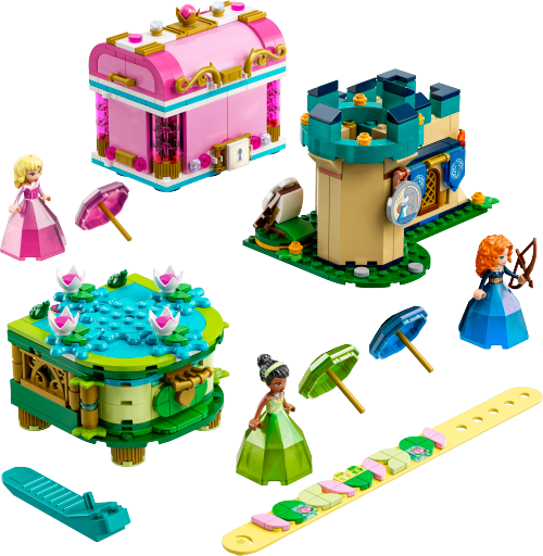 Le creazioni incantate di Aurora, Merida e Tiana — set LEGO 43203