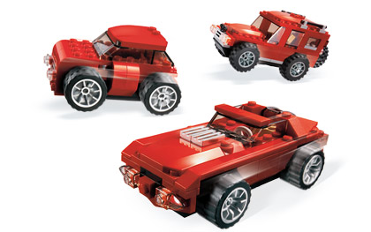 Bolidi rossi — set LEGO 4883