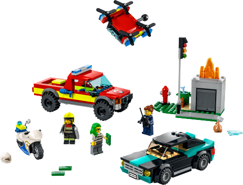 Soccorso antincendio e inseguimento della polizia — set LEGO 60319