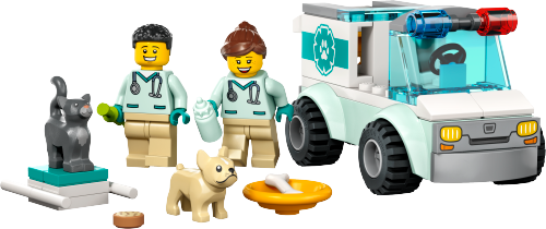 Furgoncino di soccorso del veterinario — set LEGO 60382