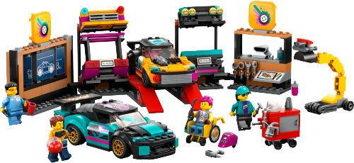 Garage auto personalizzato — set LEGO 60389