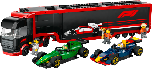 Set LEGO #60445 Camión de F1® con Coches de F1® RB20 y AMR24