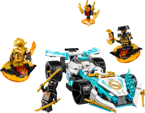 Auto da corsa Spinjitzu Dragon Power di Zane — set LEGO 71791