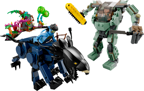 Neytiri & Thanator vs. AMP Suit Quaritch — LEGO set 75571