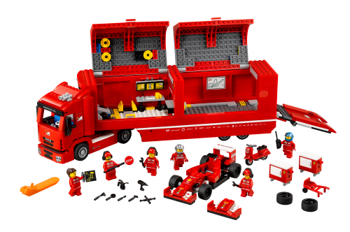 Camion trasportatore F14 T e Scuderia Ferrari — set LEGO 75913