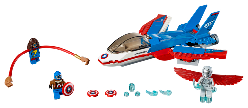 Inseguimento sul jet di Capitan America — set LEGO 76076