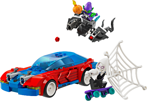 Auto da corsa di Spider-Man e Venom Goblin — set LEGO 76279