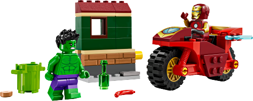 Iron Man with Bike and The Hulk — LEGO set 76287