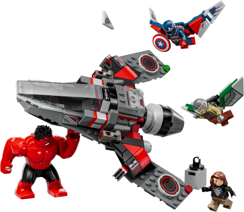 Battaglia Captain America vs. Hulk Rosso — set LEGO 76292