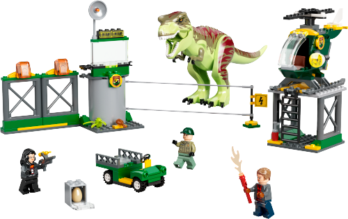 La fuga del T. rex — set LEGO 76944
