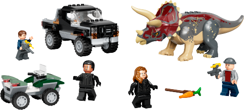 Triceratopo: agguato al pickup — set LEGO 76950